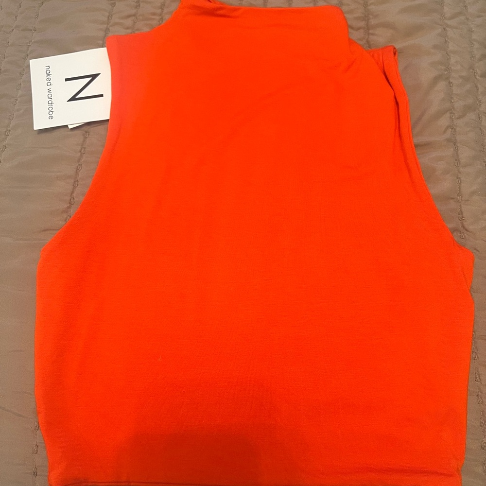 Naked Wardrobe Women's Orange Tank Top